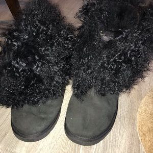 Fuzzy Black Ugg Boots